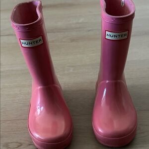 Hunter Glossy Pink Boots